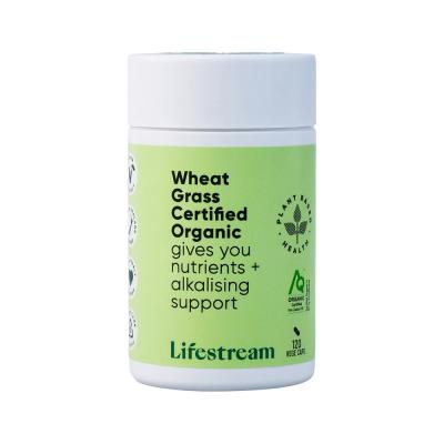 Lifestream Wheat Grass Certified Organic 120vc